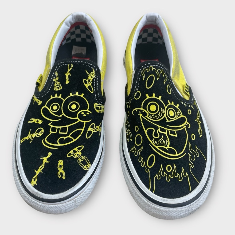 Vans x SpongeBob Slip-On Sneakers Women’s 6 / Men’s 4.5 / Youth 4 - Picture 4 of 9